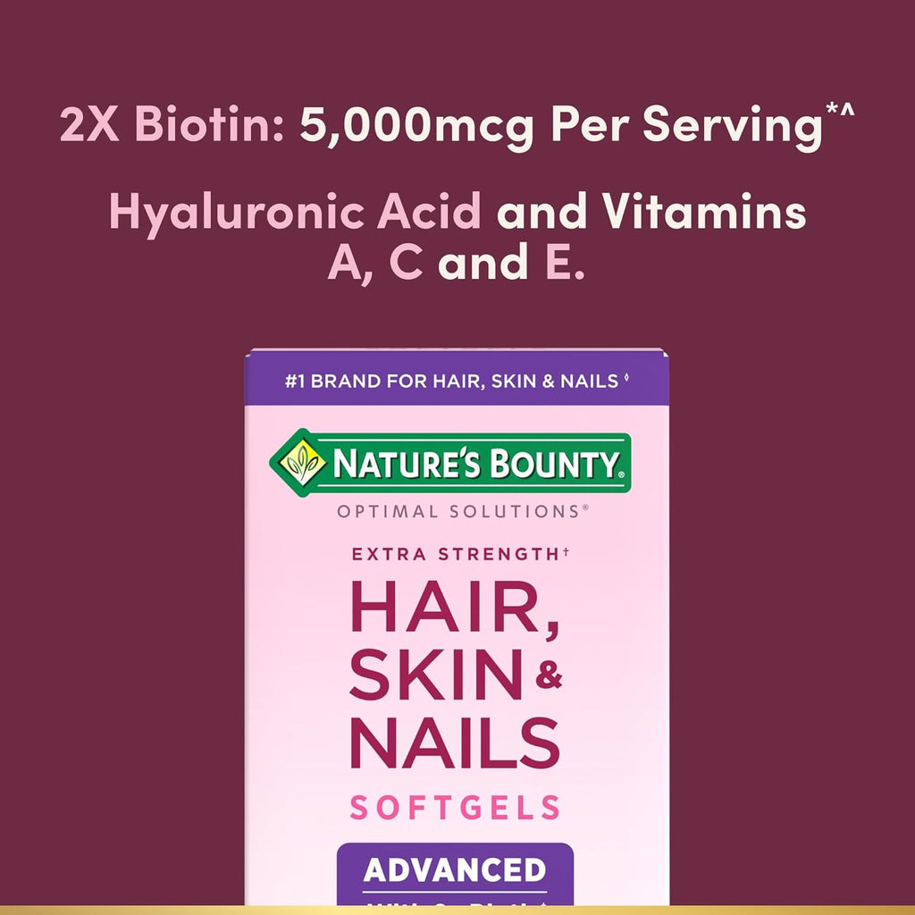 Advanced Hair, Skin & Nails, Argan-Infused Vitamin Supplement with Biotin and Hyaluronic Acid, 150 Rapid Release