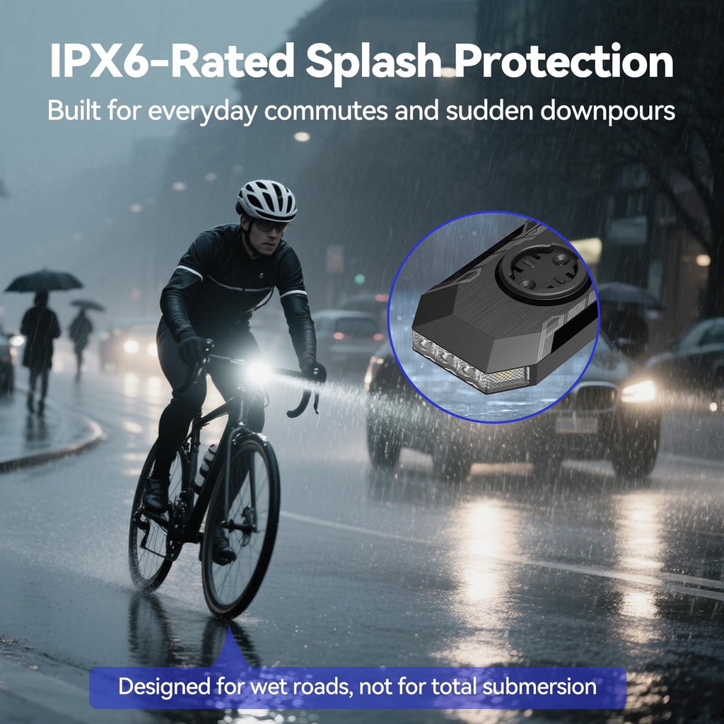 Bicycle Headlight, 4000mAh USB Charging, IPX6 Waterproof, 4 Modes Settings