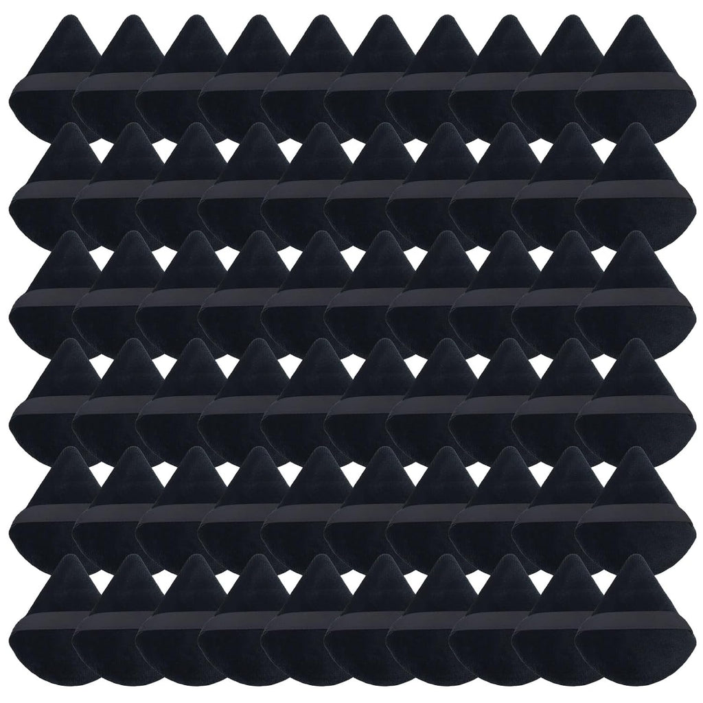 Triangle Makeup Powder Puff, 60pcs Setting Powder Puffs, This Cosmetic Wedges For Face, Under Eyes And Neck, Velvet