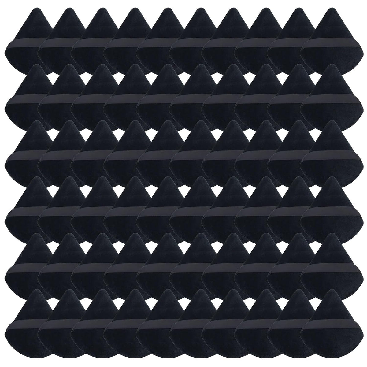 Triangle Makeup Powder Puff, 60pcs Setting Powder Puffs, This Cosmetic Wedges For Face, Under Eyes And Neck, Velvet
