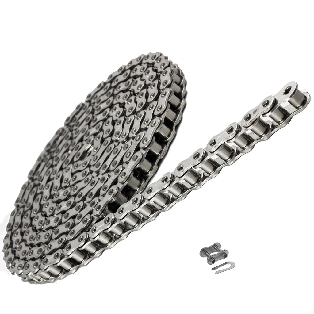 Jeremywell 80SS Stainless Steel Roller Chain 10 Feet with 1 Connecting Link