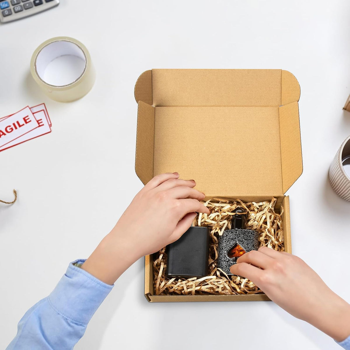 Shipping Boxes 9x6x2 inches Set of 25, Small Mailing Boxes Brown Cardboard Corrugated Mailer Boxes for Mailing Small