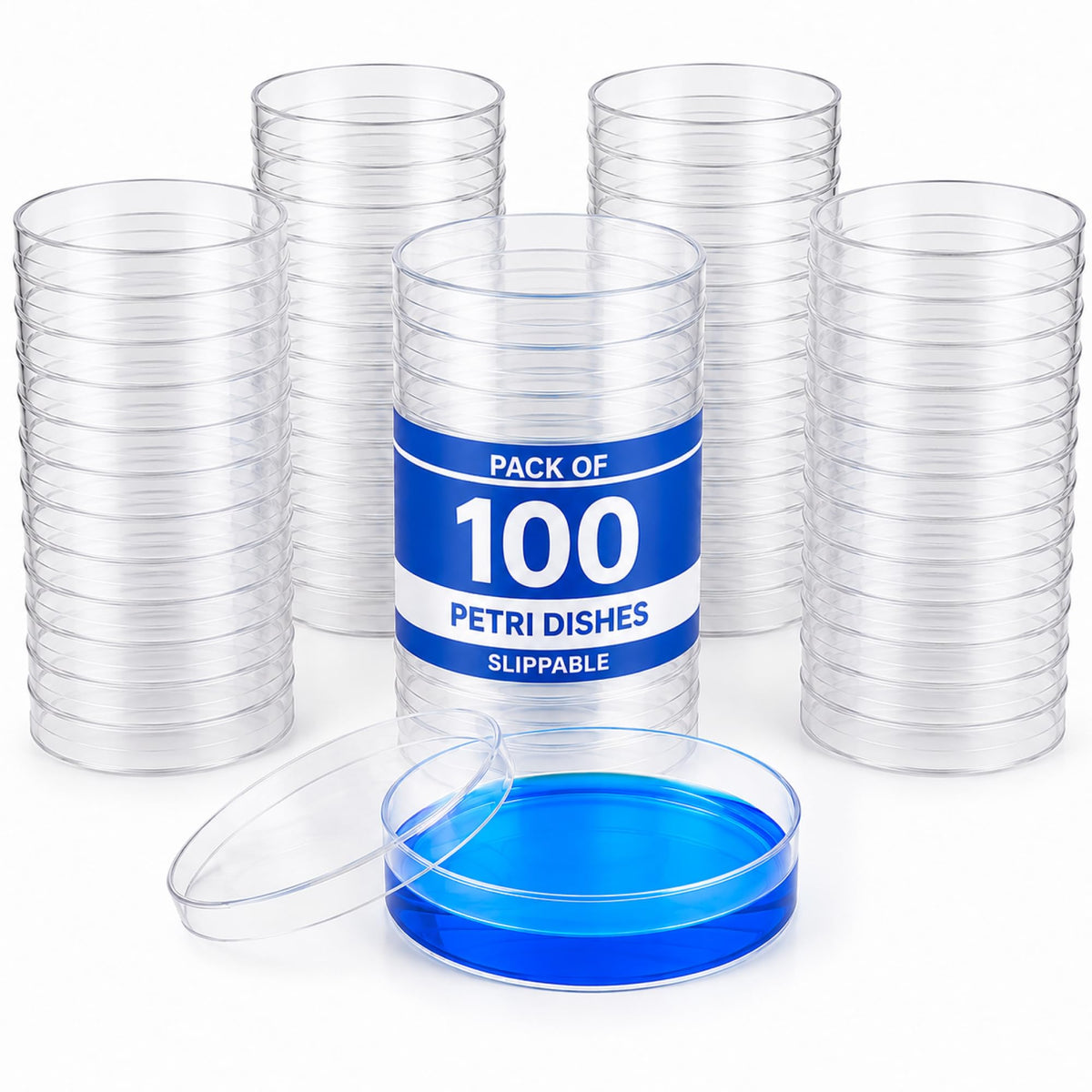 229697SP, 100mm x 15mm Petri Dish, Slippable (Pack of 100)