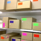 500 Rectangle Stickers, Color Coding Labels Roll, (3" x 5")