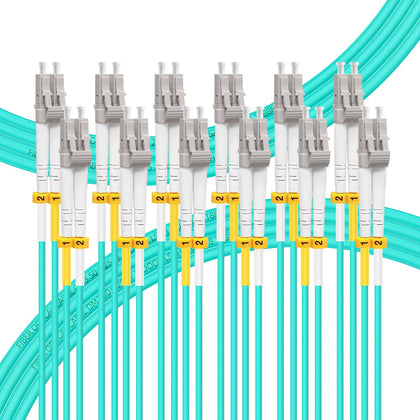 LC to LC Fiber Patch Cable OM4 Multimode 15M/49ft 6 Pack
