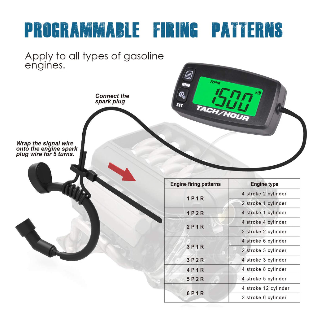 Runleader Digital Maintenance Tach/Hour Meter RL-HM032A