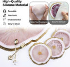Resin Coaster Molds Silicone,4 Pcs Geode Irregular Edge Epoxy Coaster Molds for DIY Custom Coasters Resin Crafts Home