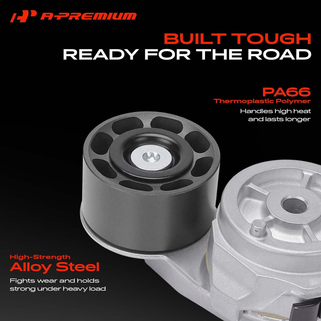 A-Premium Belt Tensioner Assembly with Pulley Compatible with Volvo