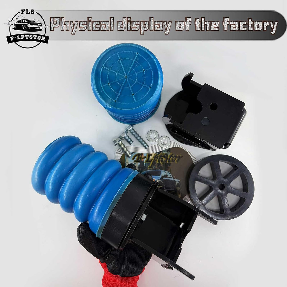 Rear Air Suspension Helper Spring System (Left/Right), Rear Air Helper Spring Kit Compatible With Ford F-150 4wd 2009-2021 Blue SSR-117-40(6,600 lb Load Support).