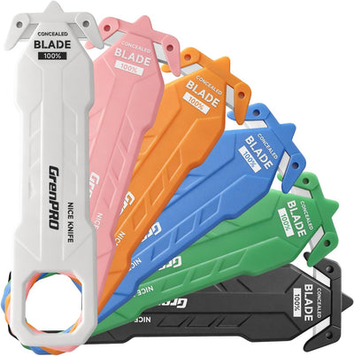6-Pack Safety Box Cutter & Letter Opener, Box Package Opener Knife