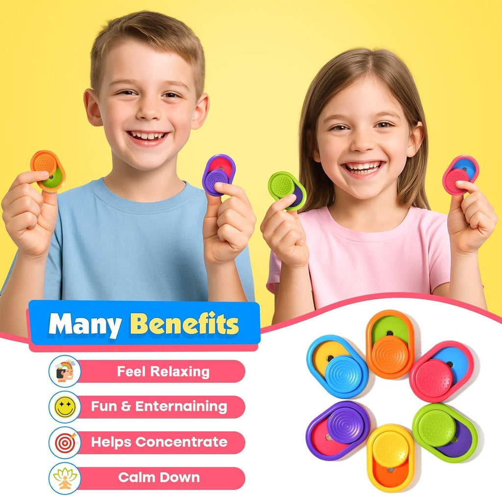 Sensory Fidget Toys for Kids Adult 6 Pack Textured Fidgets for Classroom | Magnetic Toy Stress Relief Item Fun Small