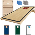 Cornhole Board Set - No Bounce,Regulation Size 4x2 ft,Made of 1/2" Pine Plywood,UV Printing Includes 8 Bean Bags and