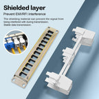 12 Port Blank Keystone Patch Panel Wall Mount 10inch with 89D Bracket Ethernet Patch Panel