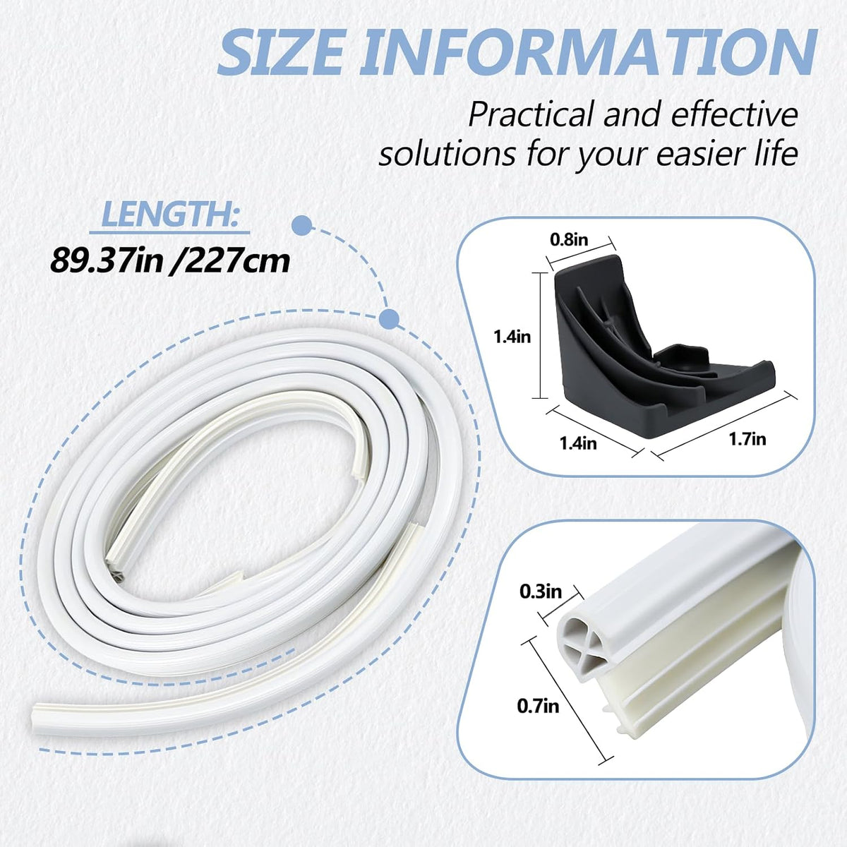 【UPGRADED】WD08X10057 Dishwasher Door Gasket Seal Kit by Cenipar Compatible with G-E Dishwasher with WD8X227 WD8X228 Dishwasher Corner Gaskets Right/Left Side Corner Baffle Replace PS263963 PS263964