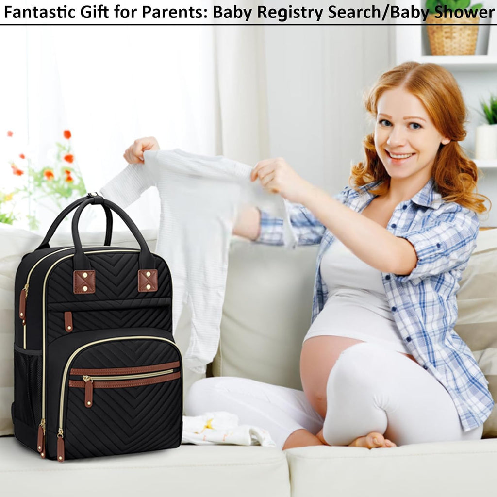 Diaper Bag Backpack for Women with Changing Pad, Baby Bag with Insulated Pockets Multifunctional Diaper Bags For Baby