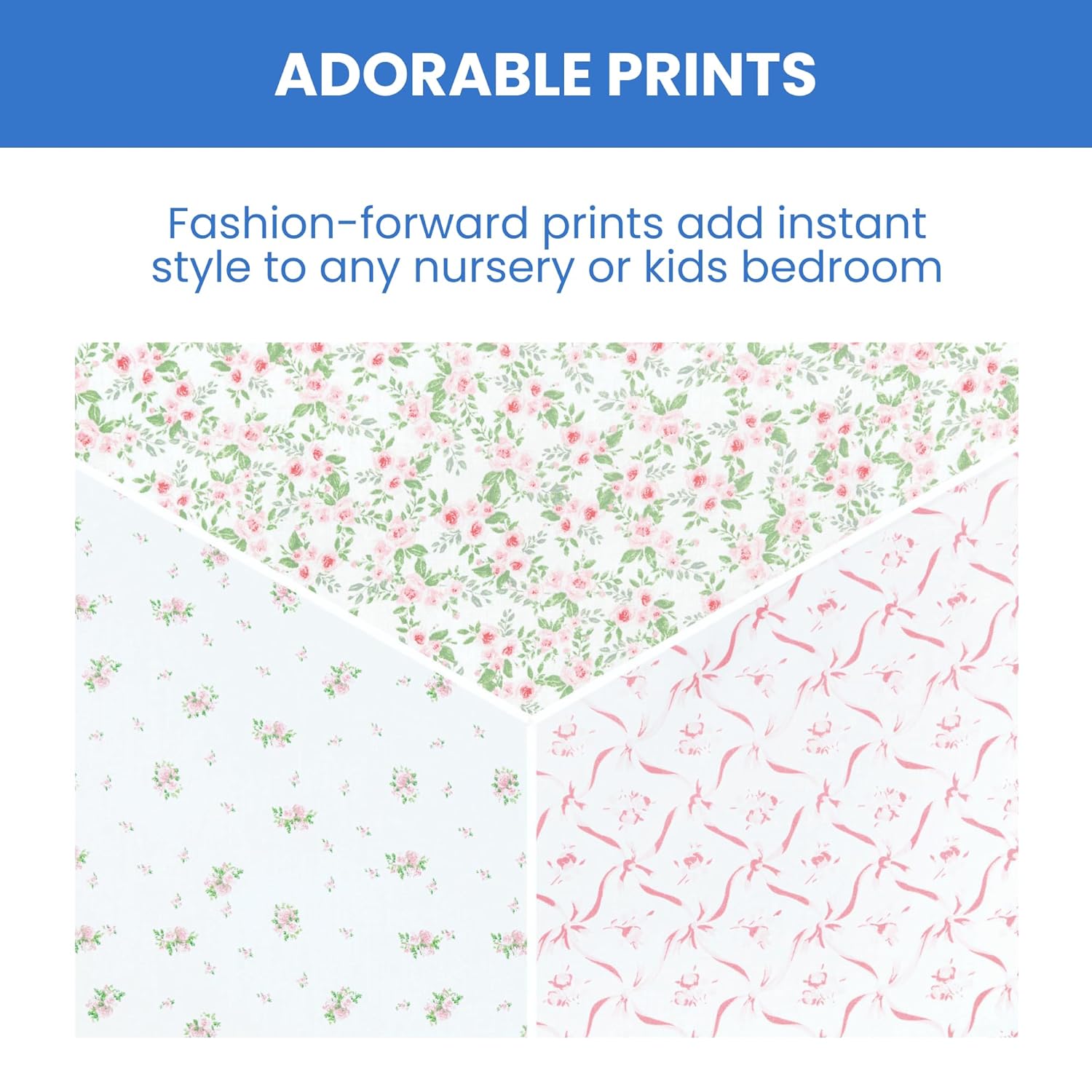 Fitted Crib Sheets for Girls and Boys - Crib Sheet for Standard Crib and Toddler Mattresses - 28x52 Inch (Pack of 3)