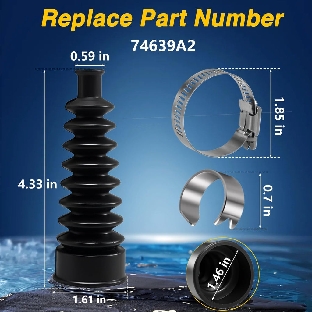 HIMARKLIF Shift Cable Bellow Kit Compatible with MerCruiser Stern Drives Alpha Gen I & II, Bravo I, II & III Sierra Replace# 74639A2