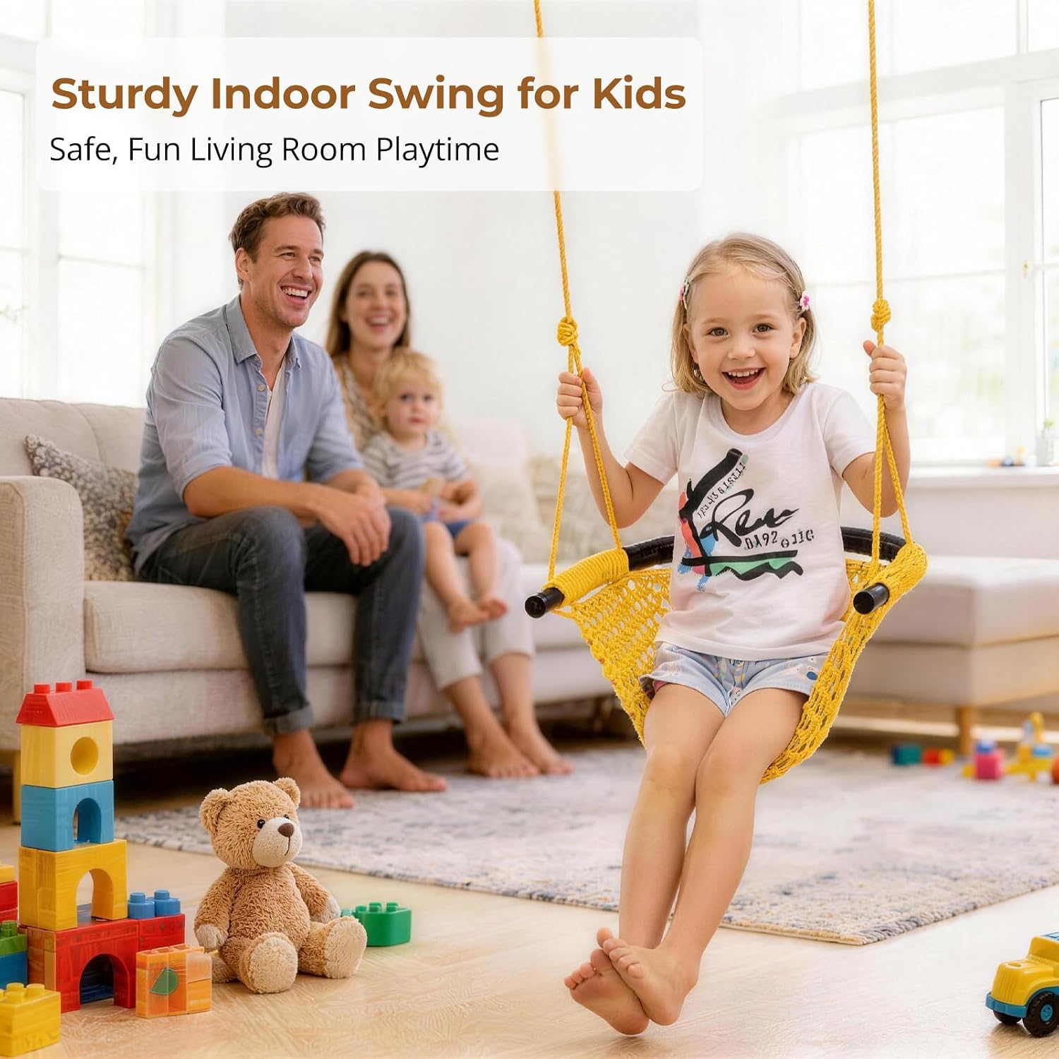 Swing Seat for Kids Heavy Duty Rope Play Secure Children Swing Set,Perfect for