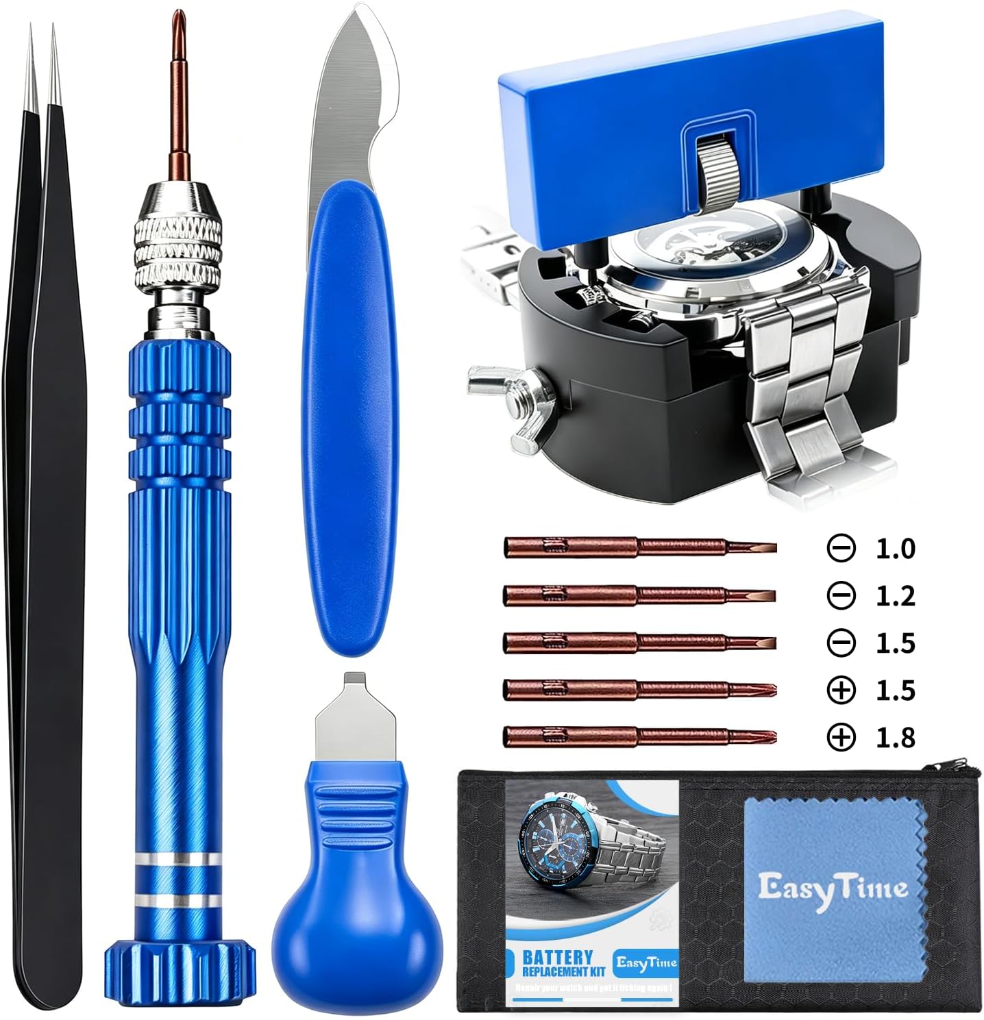 Watch Battery Replacement Kit: Professional Watch Repair Tools Set | Complete Watch Back Remover & Case Opener Tools