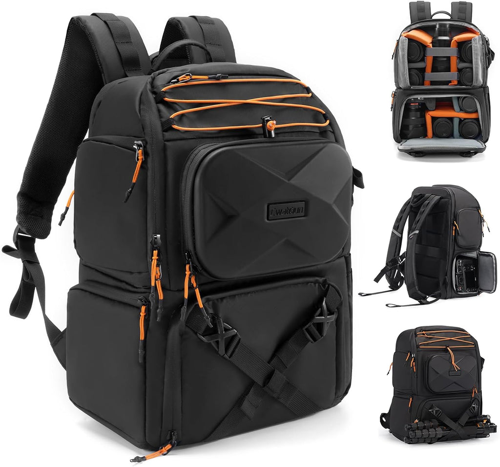 Camera Backpack Professional DSLR/SLR/Mirrorless, Waterproof Hardshell Case Large Camera Bag Outdoor Hiking Travel