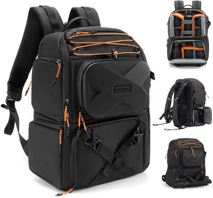 Camera Backpack Professional DSLR/SLR/Mirrorless, Waterproof Hardshell Case Large Camera Bag Outdoor Hiking Travel