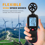 DA-01 Anemometer, Wind Speed Meter and Temperature Monitor