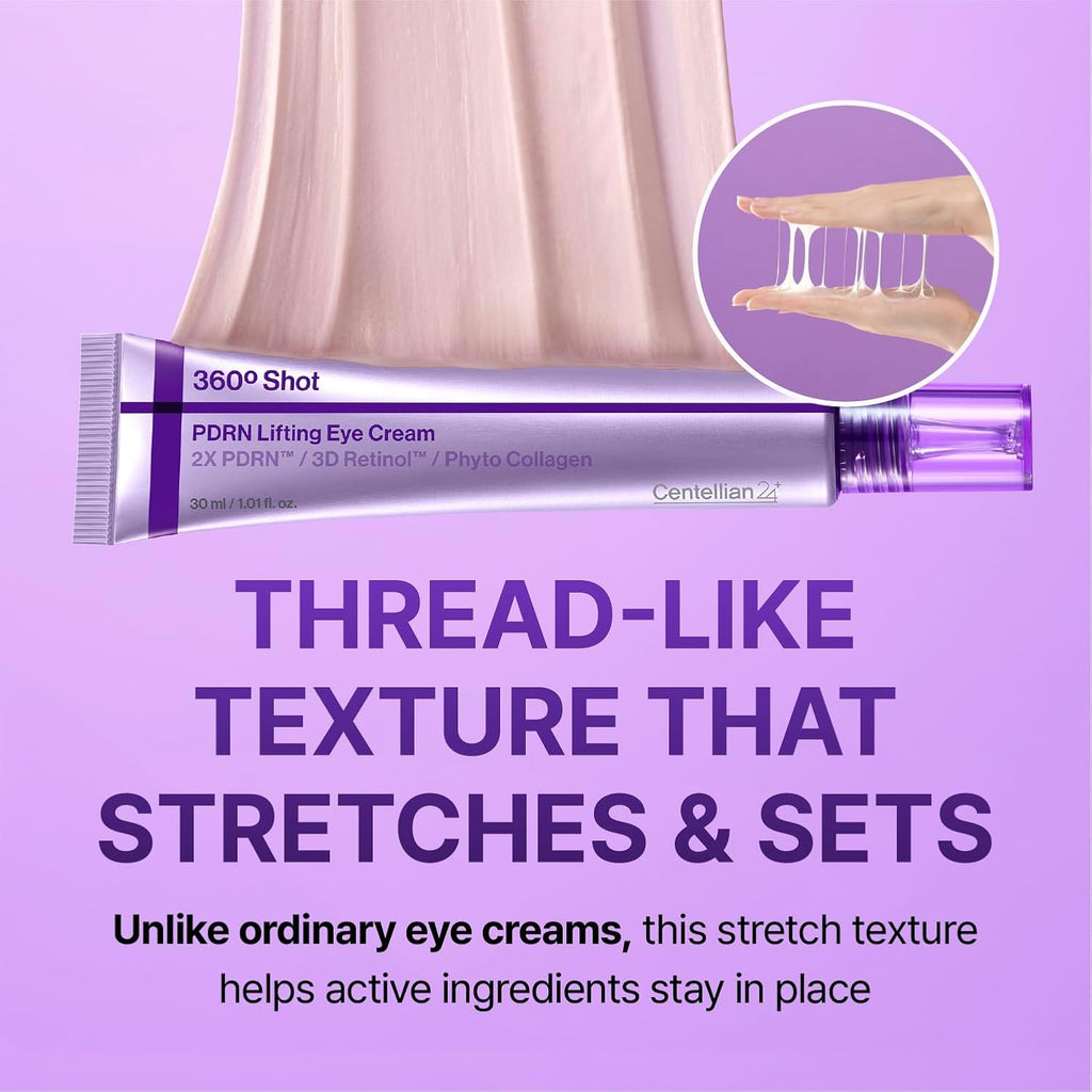 360º Shot PDRN Eye Cream - TECA, Retinol and Collagen | Targets Wrinkles, Crow's Feet, Dark Circles, Puffiness and