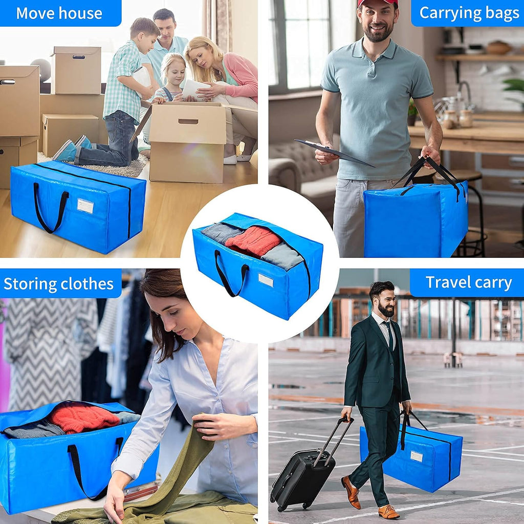Heavy Duty Extra Large Moving Bags,Storage Totes for Moving,Reusable Plastic Moving Boxes,Packing and Moving