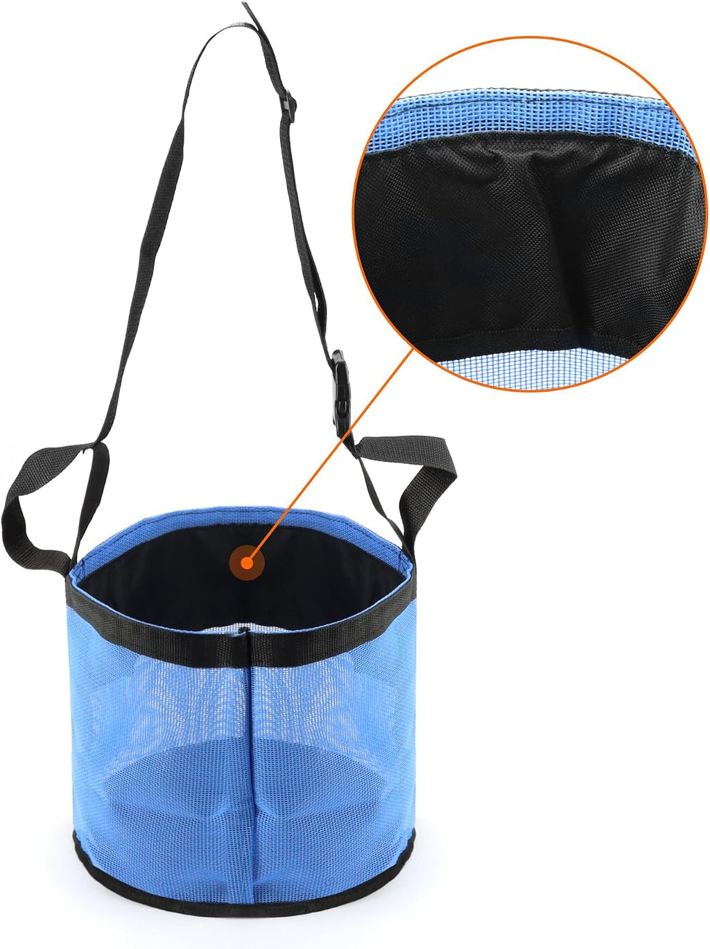 2 Pack Horse Feed Bag for Grain - Durable Mesh Grain Feeder with Adjustable Strap, Comfortable Neck and Nose Pad