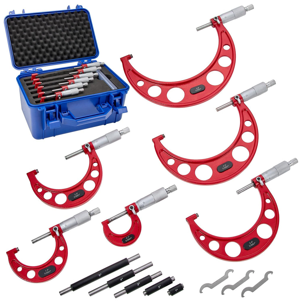 Premium Outside Micrometer Set 0-6" / 0.0001"