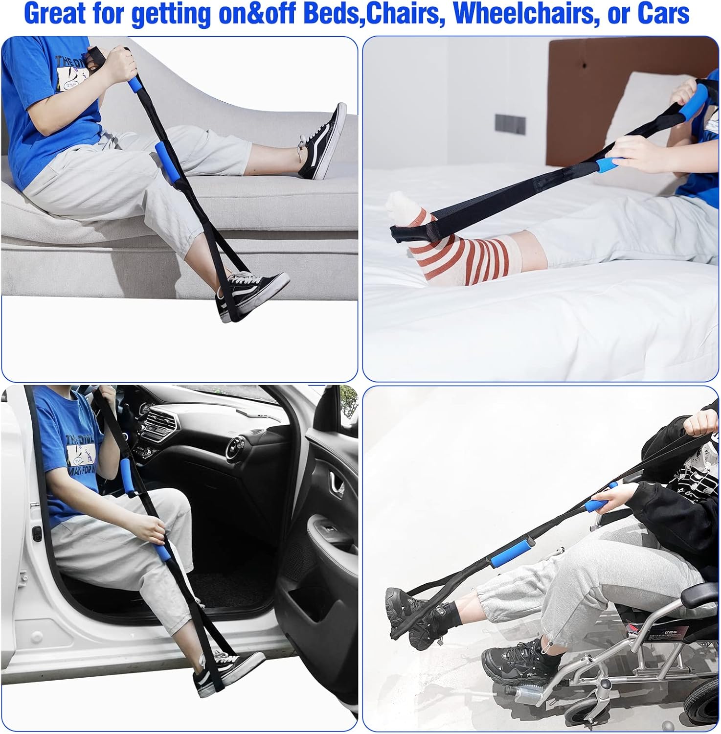 42 Inch Leg Lifter,Leg Lifter After Hip Replacement with Large Foot Loop,Mobility Aid for Disables and Elderly,Leg
