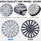 Auto Hubcap Set, R15 Wheel Cover Replacement, 15" Snap On Hubcaps
