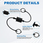 uxcell 4Set Hydraulic Quick Coupler ISO-A 3/4" Quick Connect Coupling Black