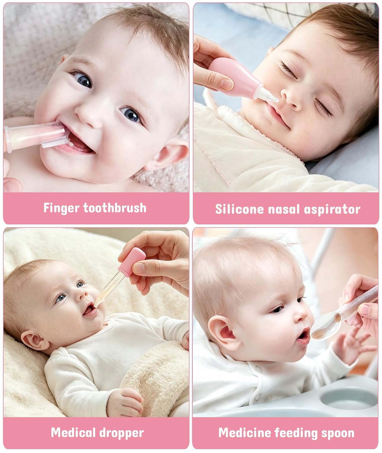 Baby Healthcare and Grooming Kit, Safety Newborn Nursery Baby Care Kit, with Hair Brush Comb, Nail Clipper