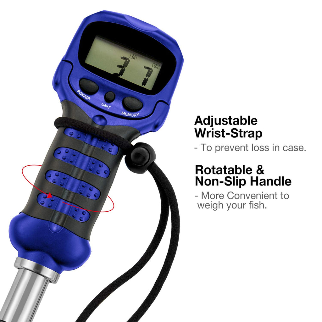 Fish Gripper with Digital Scale, Blue