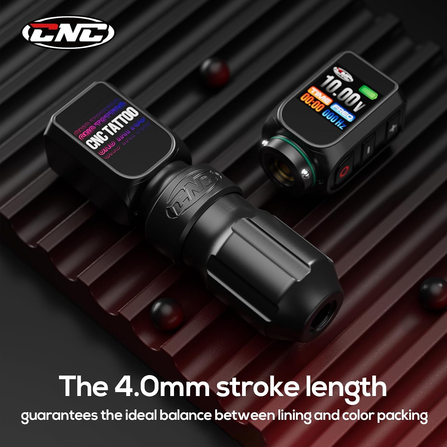 Wireless Tattoo Machine, Rotary Pen with 3200mAh Dual Batteries Power Supply Tattoo Gun LED Display 4.0 Stroke