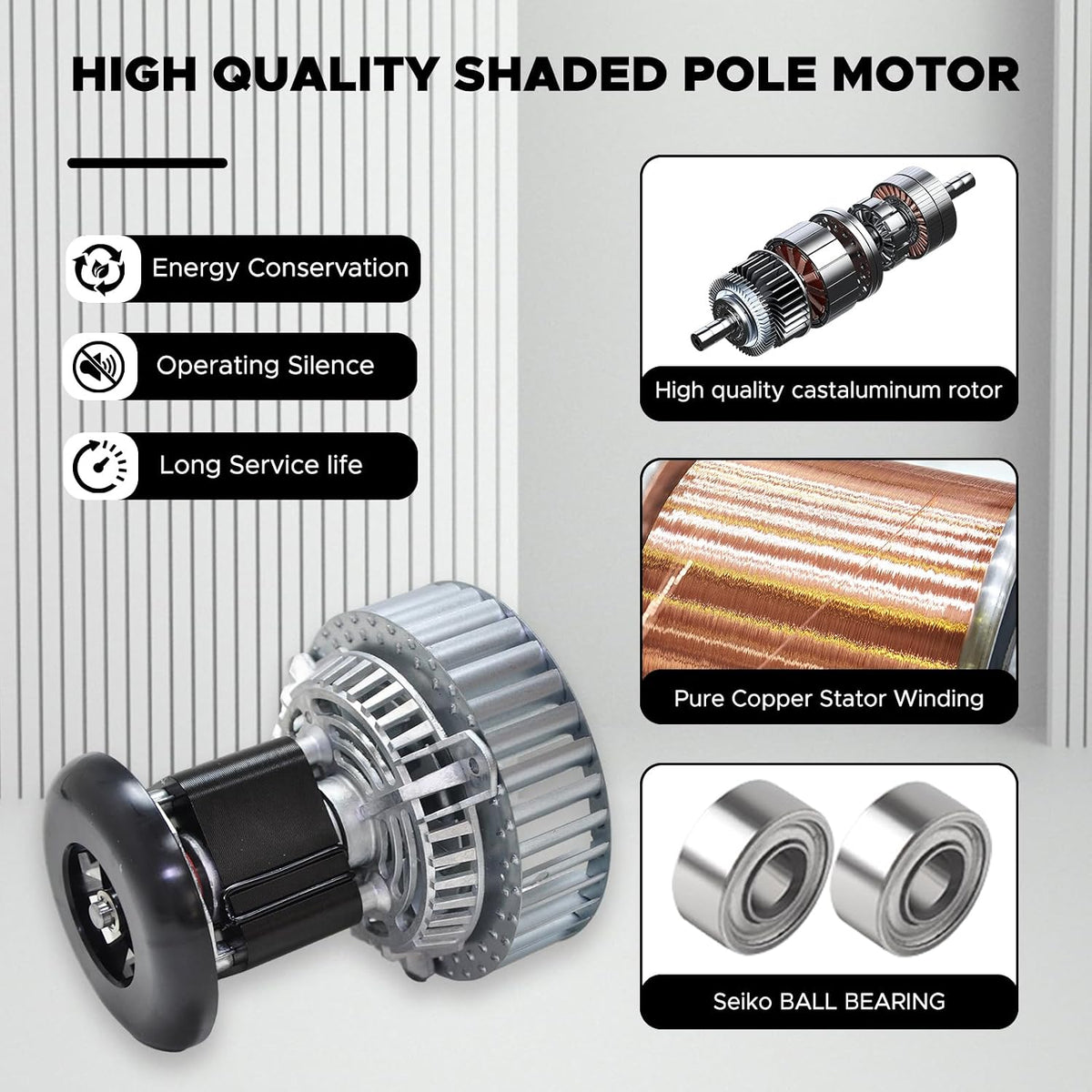 Furnace Draft Inducer Motor Replacement for York Coleman - Compatible with S1-02435329000, S1-02432085000, 024-31957-000, Fasco 7002-2941, 7002-3285
