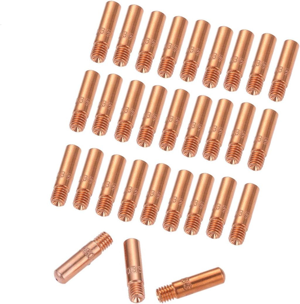 30Pcs Mig Welding Contact Tips 11-35 0.035" Compatible with Tweco Mini