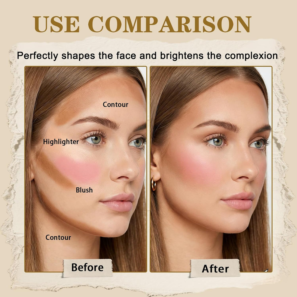 6 Colors Dual-Ended Cream Contour Bronzer Blush Makeup Stick Set A