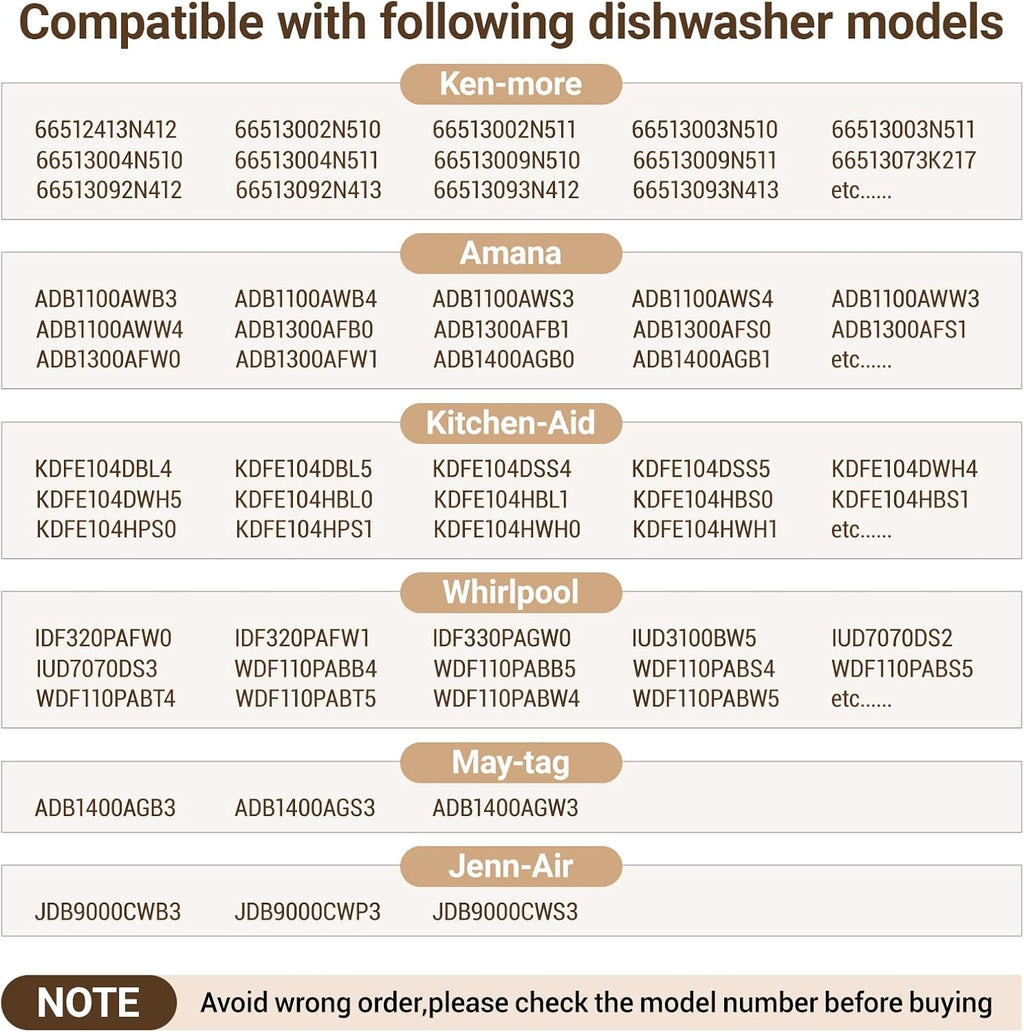 Dishwasher Drain Pump W10348269 for Whirlpool Kitchen-Aid May-tag