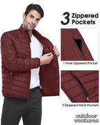 Men's Packable Puffer Jacket Lightweight Winter Puffy Coat
