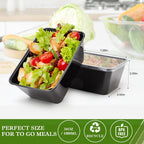 Meal Prep Containers 50Pack - 34oz Food Storage Containers with Lids, Reusable Food Prep Containers, Disposable To Go
