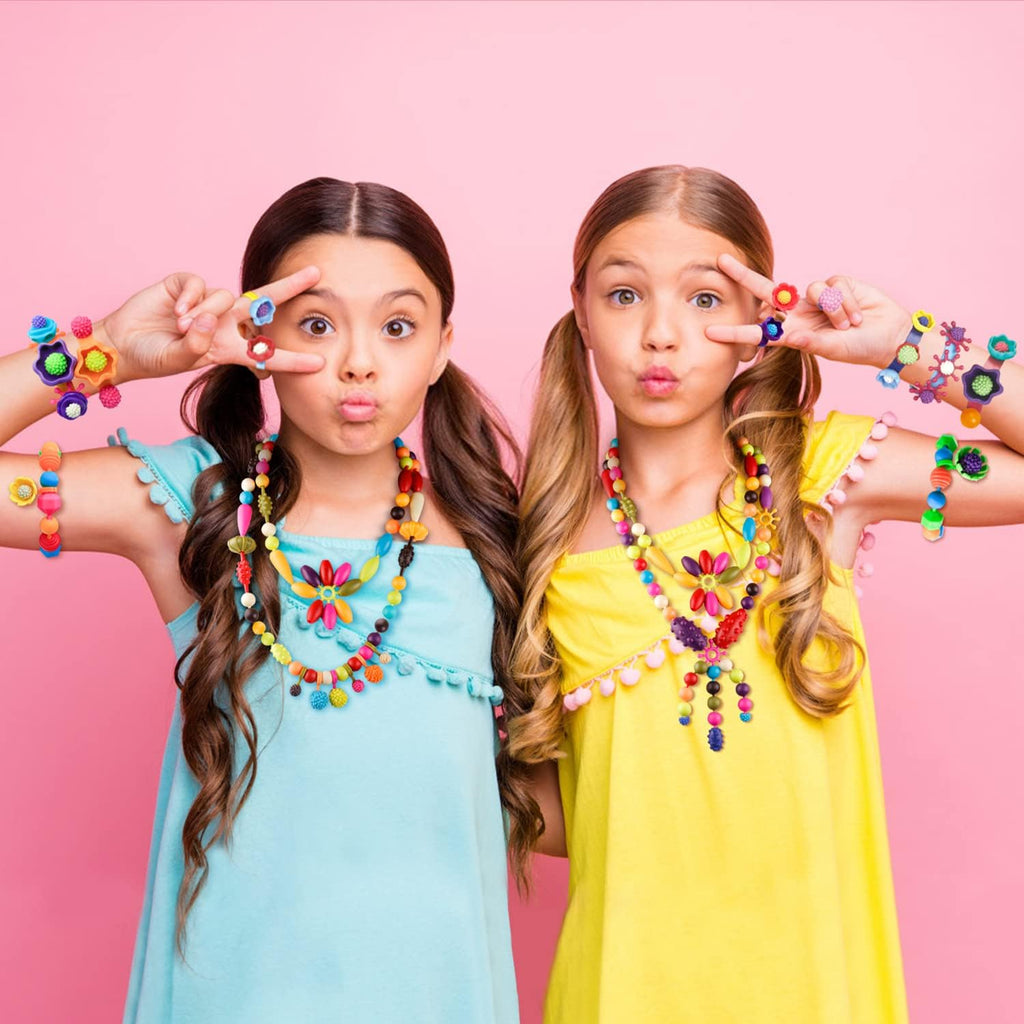 Girls Crafts Jewelry Making Kit for Toddlers - Pop Beads Toys Sets for Little Kids Age 3 4 5 6 Year Old, Ideas