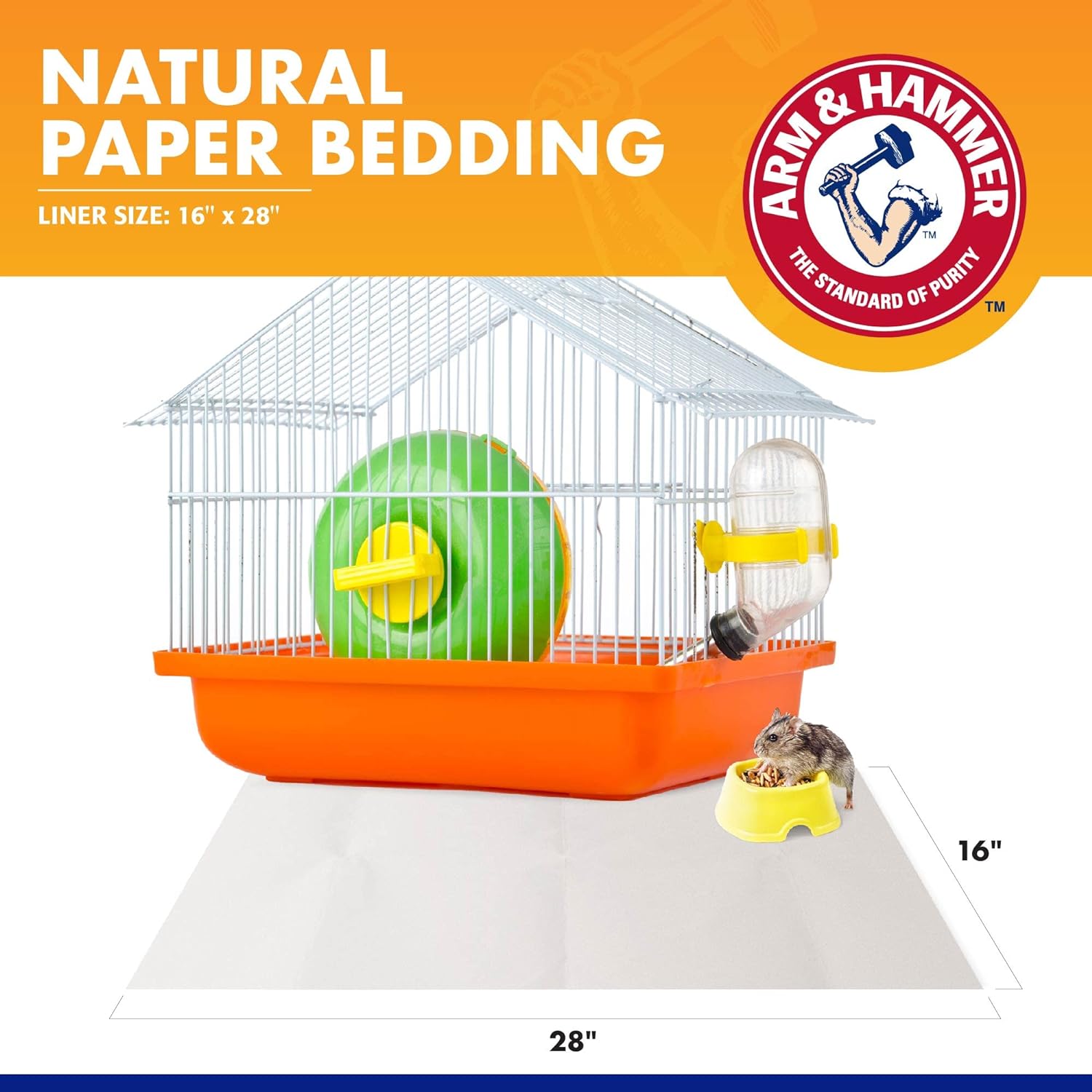 Super Absorbent Cage Liners for Guinea Pigs, Hamsters, Rabbits & Small Animals, Odor Control Cage Tray Liners for