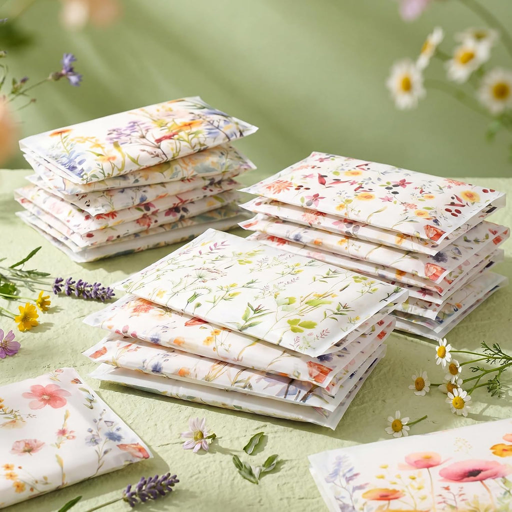 24 Packs Wildflower Pocket Tissues Bulk Slim Facial Tissues