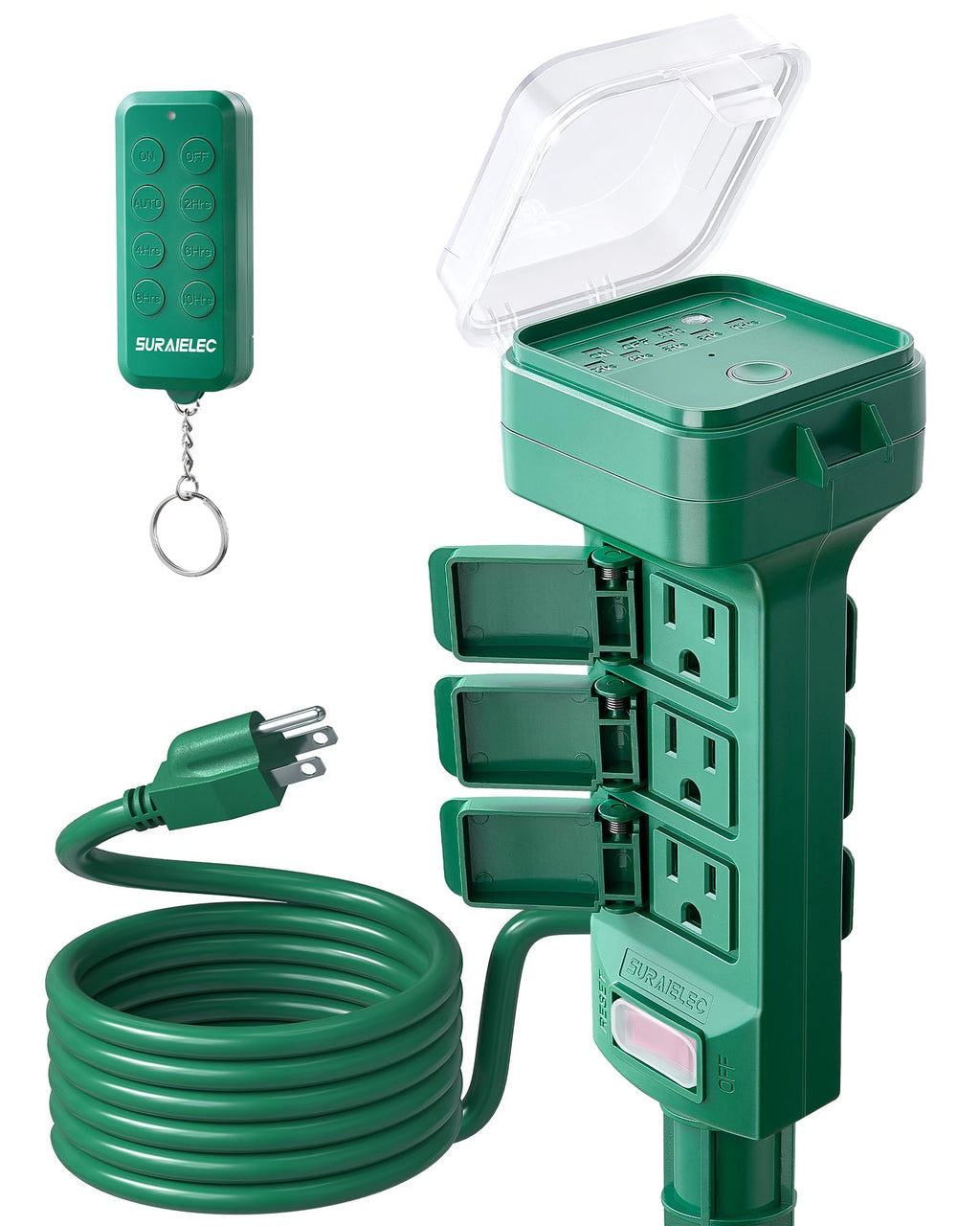 Outdoor Power Stake Timer Waterproof 100FT Remote Control
