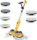 Cordless Electric Mop for Dewalt 20V Battery (NO Battery), 2 in 1 Spin Mop & Electric Floor Scrubber Machine with LED
