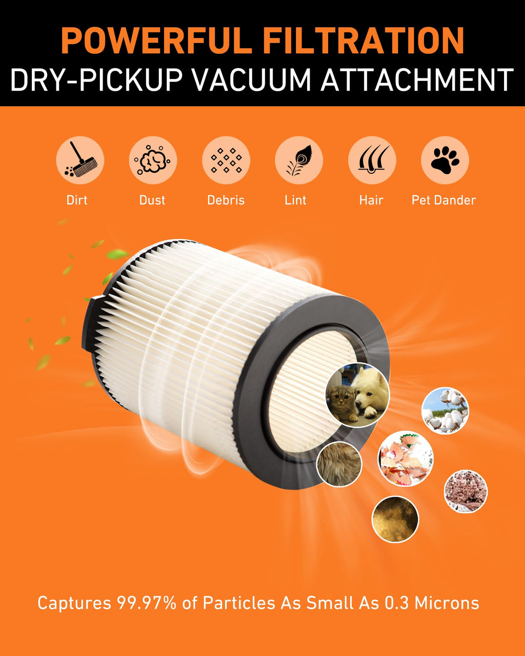 2-Pack Replacement VF4000 Filter for RIDGID 5-20 Gal Wet/Dry Vacuum