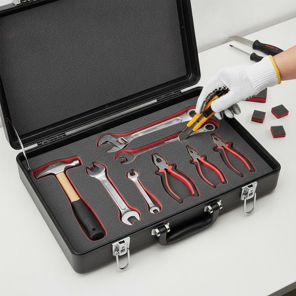 2pcs Cuttable Tool Box Foam Inserts Polyurethane Foam Sheet Firm Foams Cut for Tool Box Organisation Flight Cases and