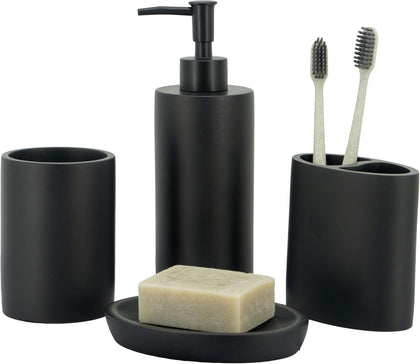 Bathroom Accessory Sets, 4 Pieces Bathroom Accessories Complete Set Vanity Countertop Accessory Set, Includes Lotion
